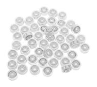 VILLCASE Roulements à Billes Rotatifs DIY pour Moulins à Vent 50 Pièces Transparentes Miniatures Base Rotative Artisanale pour Loisirs Créatifs et Accessoires de Coiffure