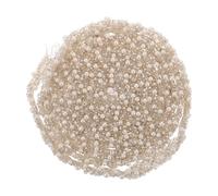 VILLCASE Ruban de Dentelle Perlée Blanc 1cm Bordure de Fleur Brodée, 2 Yards, Ornement Perlé pour Décoration Mariage et Couture DIY Élégante