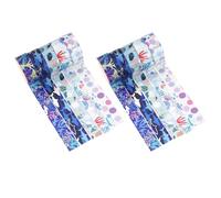 VILLCASE Ruban Décoratif Washi Bleu Océan 10 Rouleaux Adhésif en Papier Déchirable la Main pour DIY Crafts et Journaux Créatifs