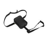 VILLCASE Sacoche de Jambe Multifonction en Pu Noir Sangles Élastiques Réglables, Poche pour Téléphone Portable et Clés, Paquet Banane Léger pour Course, Randonnée et Voyage en Extérieur