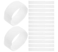 VILLCASE Sangles de Fixation Blanches pour Chaussures de Chien, 20 Pièces, Protection Antidérapante des Pattes en Nylon et Polyester pour Promenades Quotidiennes