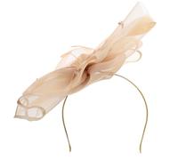 VILLCASE Serrage-tête Chapeau Créatif en Tissu Doré Grosse Fleur, Léger et Confortable, pour Soirée Dansante et Tenue de Fête Femme