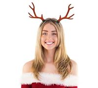 VILLCASE Serrage-tête de Noël de Bois de Cerf Marron en Tissu Doux, Accessoire Décoratif et Polyvalent pour Occasions Festives et Thème Hivernal