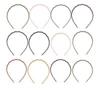 VILLCASE Serrage-têtes Protection des Cheveux en Plastique Ondulés avec Dents Lot de 12 Style Mode Couleur Aléatoire Accessoires Cheveux Femme et Filles pour Voyage et