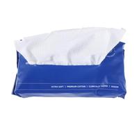 VILLCASE Serviettes Faciales Jetables en Coton Bleu, Lingettes Nettoyantes Épaisses et Douces Visage Emballage à Tirage Facile, Démaquillage