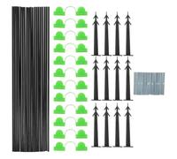 VILLCASE Set de Filets Anti-Insectes pour Jardin Arceau Serre Tunnel Support Incurvé pour Plantes Protection pour Pépinière et Culture Extérieur