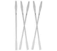 VILLCASE Spatules de Maquillage en Acier Inoxydable 5 Pièces 15 Cm, Spatule à Fond de Teint Longue pour Mélanger Cosmétiques, Palette Maquillage Professionnelle pour Usage Salon et Nail
