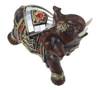 VILLCASE Statuette Éléphant en Résine, Élégante et Vintage pour Table | Décor Léger, Finition Soignée, Objet de Collection, pour Voiture et Bureau, Style Délicat