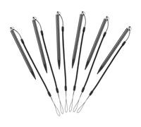 VILLCASE Stylet Résistif Haute Précision en Aluminium avec Cordon Anti-Perte Pack de 6 Stylos Noirs pour Écran Tactile Compatible Tablettes et Téléphones
