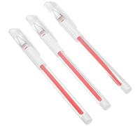 VILLCASE Stylo de Dessin Permanent pour Tatouage des Sourcils Stylo Marqueur de Peau Lot de 3 Pièces Rouge Pointe Fine de Précision pour Maquillage Professionnel et Usage Esthétique