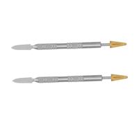 VILLCASE Stylo Multifonction 2pcs pour Teinture de Bordure en Cuir, Applicateur à Huile en Acier Inoxydable Léger, pour Atelier et Déplacement