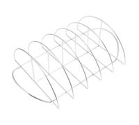 VILLCASE Support de Barbecue Grille de Cuisson Demi-Cercle Portable et Léger en Acier Inoxydable pour Côtes et Steak, pour Barbecue en Plein Air