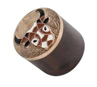 VILLCASE Support de Couvercle de Théière en Bois Créatif Motif Tête de Bœuf, Fonction Anti-saleté et Décoration, pour Collection Personnelle ou Restaurant