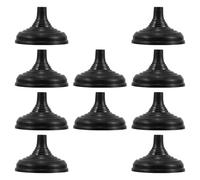 VILLCASE Support de Drapeau de Bureau en Plastique Noir Socle Rond par 10 Conçu pour Tables et Espaces de Travail Modernes