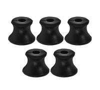 VILLCASE Support de Fourchette de Yoga en Caoutchouc Noir 5pcs pour Thérapie Sonore et Contemplation, Améliore la Concentration Base Antidérapante pour Stabilité