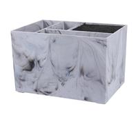 VILLCASE Support de Rangement pour Outils de Coiffure 6 Compartiments Motif Marbre Boîte Organiseur Acrylique Antidérapante pour Ciseaux Peignes et Clips Usage Professionnel et Domicile