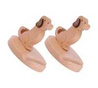 VILLCASE Support de Téléphone en Bois pour Chien Mignon 2pcs, Design Animal Cartoon, Antidérapant, Libère Les Mains, pour Bureau et Travail Couleur Aléatoire