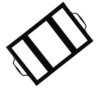 VILLCASE Support Facile à Déplacer en Acier Inoxydable Noir pour Plaque de Sel Double Poignées pour Cuisson avec Barbecue ou Grillade
