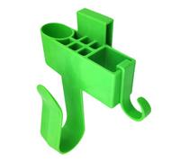 VILLCASE Support Mural en Plastique Vert pour Outils Électroportatifs Crochet et Rainure, Résistance à l'usure, pour Artisans et Électriciens