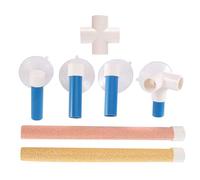 VILLCASE Support pour Perroquets avec Ventouses Rack de Bain Matériau Naturel Exercice pour Oiseaux Station de Nettoyage et Équilibre Accessoire Pratique pour Oiseaux de Couleur Aléatoire