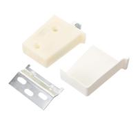 VILLCASE Support Suspendre d'Armoire en ABS Beige Clair, Équerre de Fixation Murale Renforcée, 1 Pièce, pour Meubles Cuisine et Salle de Bain, Support Mural Robuste et Stable pour Charges