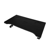 VILLCASE Table Pliante pour Fauteuil Roulant avec Plateau Amovible en Plastique Noir, Léger et Portable, pour Repas et Usage Extérieur, Plateau Porte-gobelet Intégré, Accessoire Adaptable