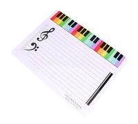 VILLCASE Tableau Blanc Inscriptible 11.18X8.27 Pouces Portée Musicale Effaçable pour Exercices de Solfège et Enseignement aux Étudiants