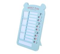 VILLCASE Tableau de Planification pour Garçon Fille Organisateur de Tâches avec Pictogrammes des Habitudes et Hebdomadaires Outil Éducatif Bleu Développement des Compétences