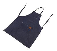 VILLCASE Tablier de Coiffeur Denim Bleu 2 Poches Tablier Anti-Projection pour Soins Capillaires en Salon et Usage Personnel