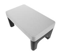 VILLCASE Tabouret de Toilette Accroupi Plastique Gris avec Noirs Antidérapant et Stable Tabouret de Marche pour Garçon Fille Améliore Posture et Confort Aux Toilettes Léger et Facile à