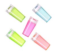 VILLCASE Tampons à Ongles en Silicone Fluorescents 5 Kits de Tampons Décoratifs pour French Manucure Outils de Manucure 10 Pièces de Modèles Mixtes Fournitures Professionnelles pour