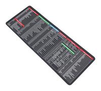 VILLCASE Tapis de Souris Antidérapant en Caoutchouc Raccourcis Clavier pour Bureau, Surface en Tissu, Stable et Pratique pour Travail et Gaming