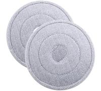 VILLCASE Têtes de Balai Ronde de Rechange Microfibre, Lot de 2 Pièces pour Balai Laveur Rotatif, Serpillière Absorbante, Compatible Nettoyage Sols Parquet et Carrelage, Entretien Maison