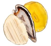 VILLCASE Tranches D'agate Naturelle 3 Pièces Cristaux De Irréguliers Colorés Pendentifs En Pierre De Géode Polie Percés Pour La Fabrication De Cloches À Vent De Bijoux À Bricoler