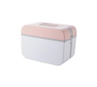 VILLCASE Trousse de Portable en Plastique Rose 5235 Moyen Mallette à Remède d'Urgence à Double Paroi avec Plusieurs Compartiments Boîte de Rangement Multifonctionnelle pour Maison et