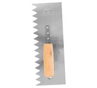 VILLCASE Truelle à Béton Inoxydable avec Manche Outil à Main Robuste pour Travaux de Maçonnerie de Efficacité pour Huile Saleté avec Dents Pointues