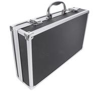 VILLCASE Valise en Alliage D'aluminium Structure Multi-slot de Rangement Portable Légère pour 2 Micros pour Microphone pour Salle de Karaoké