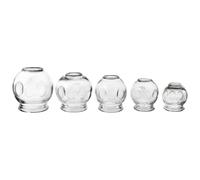 VILLCASE Ventouses Médicales et Utilisation Sécurisée Lot de 5 en Verre Épaissi Structure Simple pour Massage Confortable à Domicile