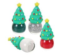 VILLCASE Vernis à Ongles Sapin de Noël 4pcs, Gel à Ongles à Base D'eau, Séchage Rapide, Facile à Décoller, pour Manucure Maison et Fête de Noël