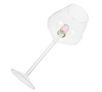 VILLCASE Verre à Vin Cristal de Style Européen Grand Gobelet Élégant Verre Écologique Design Rose Décoratif pour Maison Bar et Hôtel