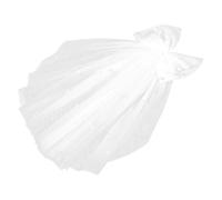VILLCASE Voile de Mariée pour Chien avec Nœud et Perles Blanches | Polyester, Fixation Peigne Incluse, pour Petits Animaux, Mariages et Événements Spéciaux, Style Élégant