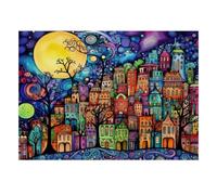 Ville Abstraite 1000 Pièces Mini Puzzle pour Adultes | 38x26cm Carton Décoration Salon Coupe Précise Cadeau Anniversaire Détente