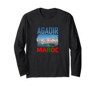 Ville Agadir, tee-shirt pour voyager, plage sud du Maroc, Manche Longue