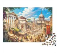 Ville Antique 1000 Pièces Mini Puzzle pour Adultes | 38x26cm Carton Décoration Bureau Coupe Précise Cadeau Anniversaire Détente
