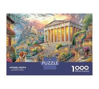 Ville Antique avec Un Chien 1000 Pièces Greek Temple dans l'art Vibrant Puzzles Premium Collection Spéciale Idée Cadeau De Qualité Enfants À Partir De 14 Ans 52x38cm/1000pcs