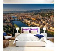 Ville Antique Wallpaper Papier Peint Panoramique Bâtiments urbains le long de la rivière Intissé Photo Mural 400x280 cm Moderne Poster Salon Chambre Mur de fond Chambre Enfants Bureau Décor Maison