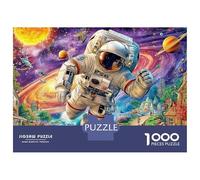 Ville Canal vibrante 1000 Pieces Premium Recycled Board Astronaute Cosmique Family Puzzle Easy Grip Pieces Office Break Activity Anti-Glare 52x38cm/1000pcs