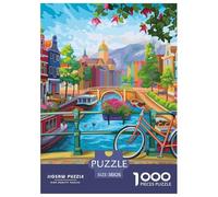Ville Colorée de la Côte Puzzle 1000 Pièces Educa Jouet en Bois Cadeau Unique Décoration Intérieure Jeu Éducatif Challenge Toy Adultes & Enfants des 14 Ans 38x26cm/1000pcs