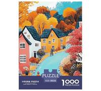 Ville Colorée de la Côte Puzzle 1000 Pièces Educa Jouet en Bois Cadeau Unique Décoration Intérieure Jeu Éducatif Challenge Toy Adultes & Enfants des 14 Ans 38x26cm/1000pcs
