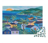 Ville côtière |Bâtiment| Puzzles Amusants en Famille 1000pcs (75x50cm) Adultes
